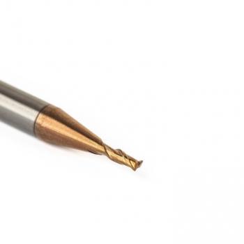 VHM Zweischneider mit Stirnschliff_Detail VHM Zweischneider mit Stirnschliff_Detail